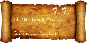 Tóth Teodóra névjegykártya